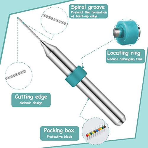 Lothee 30 Pcs Micro Drill Bits Set Tungsten Carbide PCB Jewelry,0.1-1.0 Mm - size: 0.1-1.0 mm