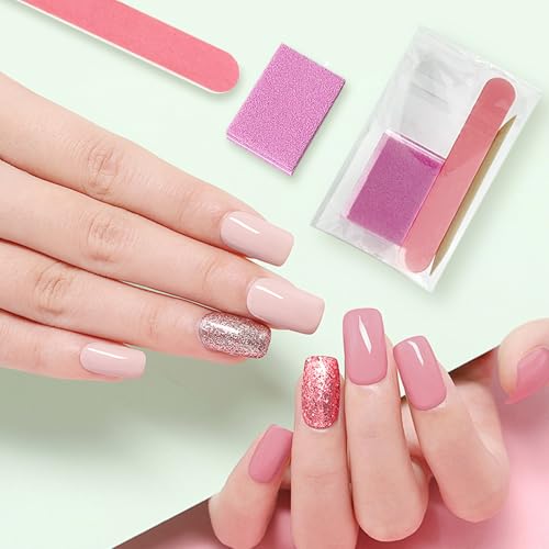 Lokyango Disposable Manicure Tool Kit (Pink, Count, 40, 80/100 Grit) - color: Pink