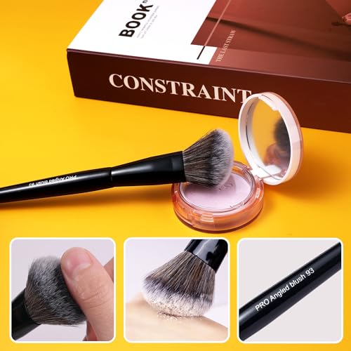 Bueart Design Pro Angled Blush Makeup Brush 93, Premium Soft Fluffy Hair