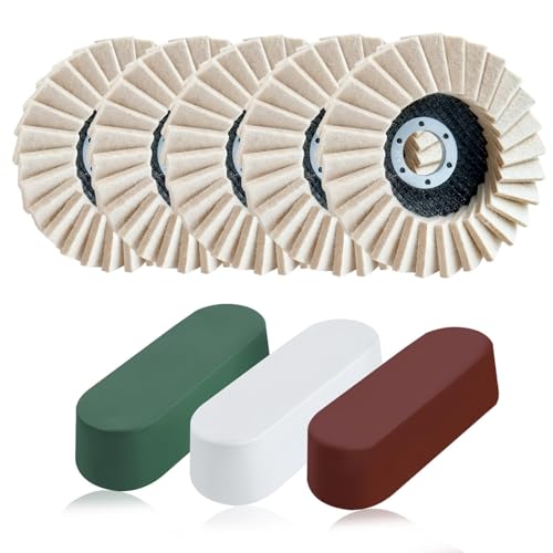SPEEDWOX 8Pcs Felt Flap Disc Abrasives Buffing Polishing Wheel Set
