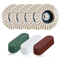 SPEEDWOX 8Pcs Felt Flap Disc Abrasives Buffing Polishing Wheel Set