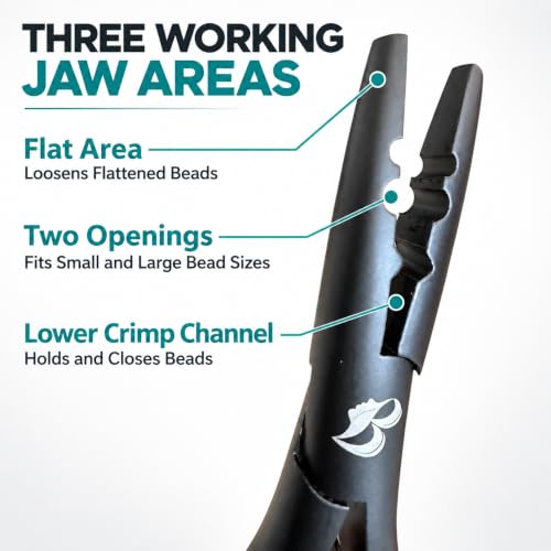MIRACLE 7 Inch Hair Extension Pliers, 2-Hole Bead Crimper and Remover Tool - size: 7 inch