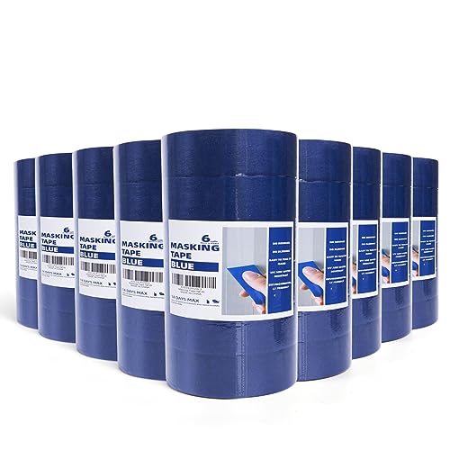 TAPEBEAR Blue Painters Tape Masking Tape 1.41" x 60Yard x 54Rolls - size: 1.41" x 60Yard