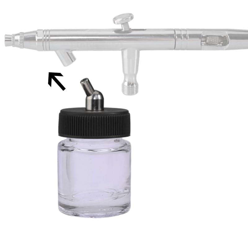10pcs Glass Airbrush Bottles Paint Storage Jars & Bottles - Transparent, Leak-Proof Containers for Paints, Solvents, and Art Supplies
