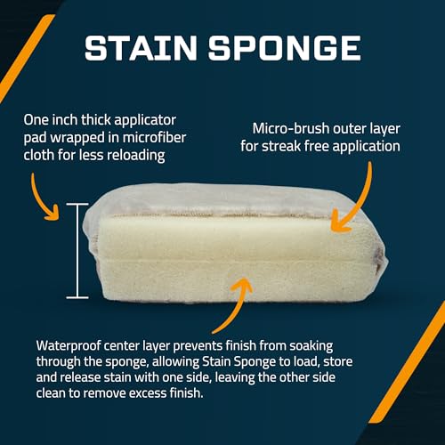MāKRS Stain Sponge, Wood Finish Applicators, 3-Pack - size: Pack of 3