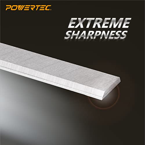 POWERTEC 6-1/8 Inch Jointer Blades for Ridgid JP06000, JP06101, JP0610 Jointer, Replacement for AC8600, JE08008 Jointer Knives, Set of 3 (148020) - size: 6-1/8"