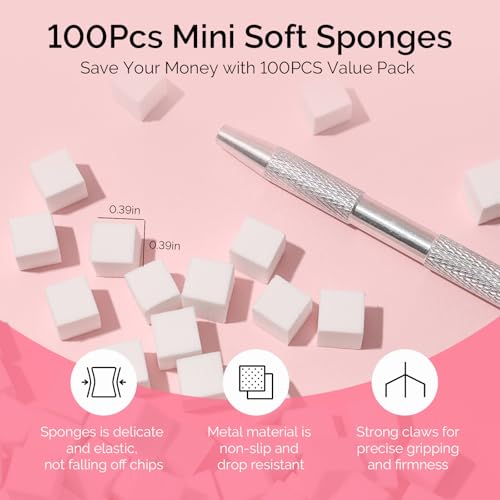 MelodySusie Gradient Painting Gel with 100 Sponges&Metal Grabber Set - color: E-Caramel Brown Set