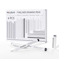 MEEDEN Micro Fineliner Drawing Pens: 0.5mm Needle Nib, 6 Pack, Black Ink - style: 0.5mm Needle Nib