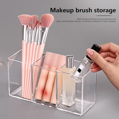 Acrylic Makeup Brush Holder, Organizer for Cosmetic Display (2 Pack)