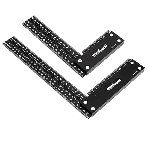 Large Woodworking Square MM Set 200 & 300 - Professional Framing Carpenter Tool | Aluminum Precision Machinist Ruler for Construction Layout Rafter Speed Triangle - size: MM Set 200 & 300