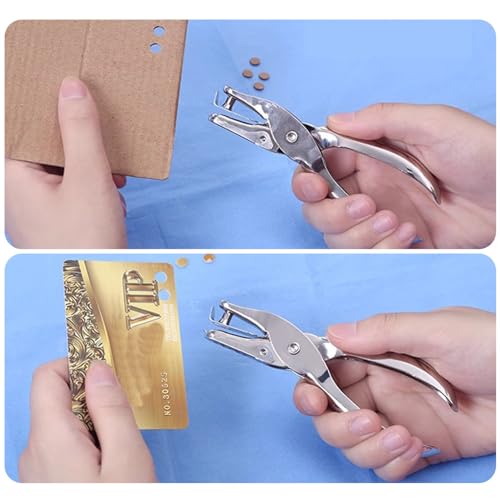 TENOC Handle Hole Punch, 1-Piece, Paper Circle Bore Helper