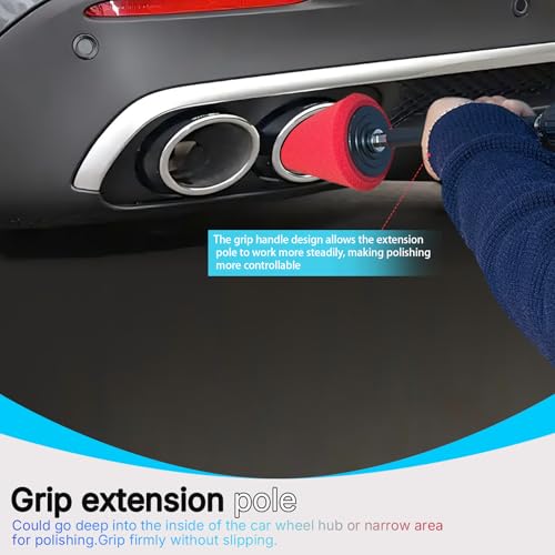 Drill Bit Polishing Cone Sponges with Handheld Extension Holder - style: cone _8