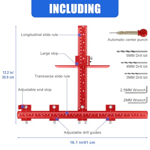 16 Inch Cabinet Hardware Jig for Handles and Pulls,Aluminum Alloy