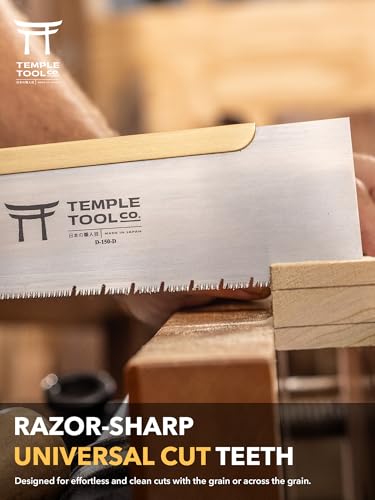 Japanese Pull Saw - Dozuki 6 for Ripcut and Crosscut - Hand Saw for Dovetails, Tenons, Fine Joinery - Dovetail saw - Temple Tool Co. - style: Dozuki 6