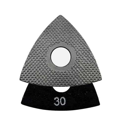 3" Triangular Grinding Pad Set for Oscillation Multi-Tool, 30-3000 Grit - size: 3" Hook & Loop, style: Set of 8 - #30 to #3000 Grit