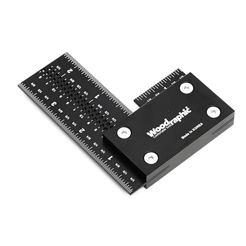 4 Inch Precision Woodworking Square, KOLAS Certified Squareness Tested, Laser Engraved Scales, Aluminum Framing & Machinist Square - size: 4 Inch