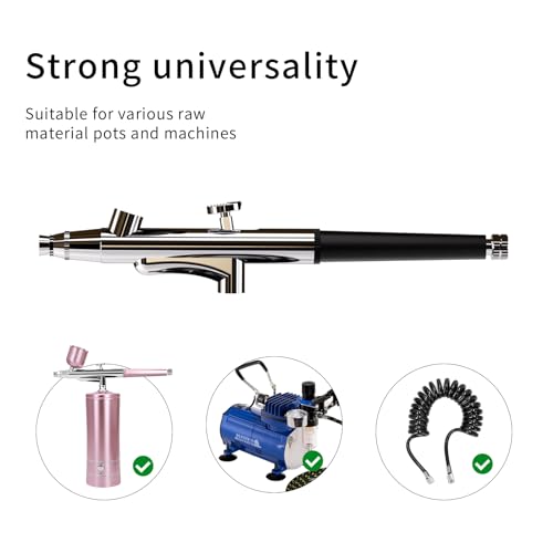 Airbrush Kit Portable Airbrush Accessories Air Brush Kit 0.3 mm Needles Air Brush Gun Set for Painting,Model,Cake Decorating，Makeup，Nail Art (Black -0.3 Nozzle) - color: Black -0.3 nozzle
