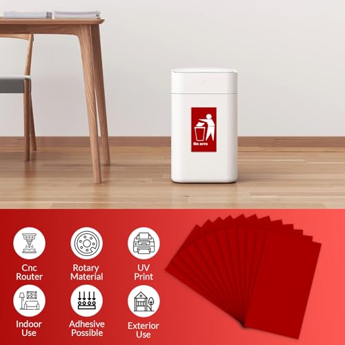 Laser Engraving Blank Red ABS Double Color Plastic Sheet (Red) - color: Red