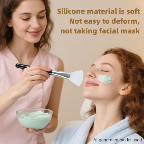 LORMAY 4 Pcs Silicone Face Mask Brush for Facial Mud Clay Jelly Mask - size: 4 Count (Pack of 1)