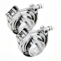 ROADFORMER 1.5" V Band Clamp with Flanges, Quick Release, 2 Pack - size: 1.5 inch