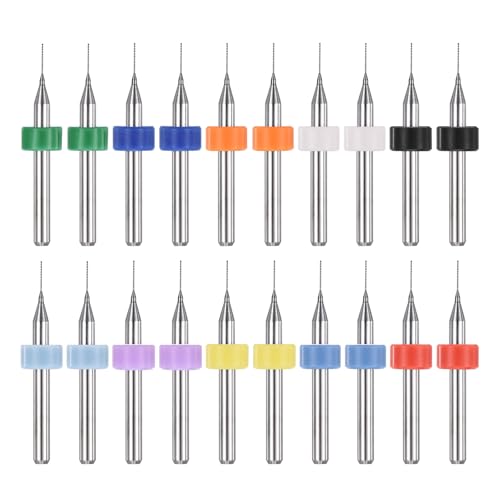 PATIKIL 20 Pack 0.3mm Micro Drill Bits Carbide Tungsten Steel - size: 0.3mm