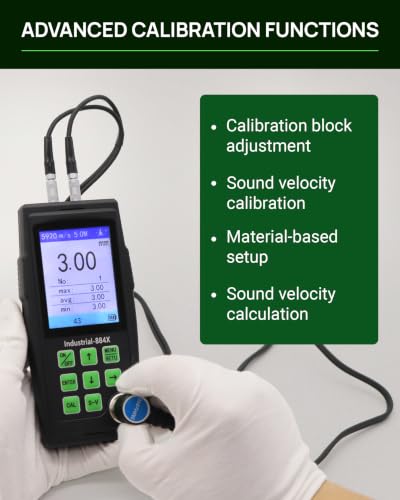 Ultrasonic Thickness Gauge Industrial-884X, PC Data, MILS/mm, 0.033–15.75 in