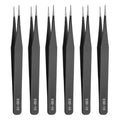 HARFINGTON 6pcs 4.76" Long ESD-10 Anti-static Straight Pointed Tip Tweezers - size: 4.76"（ESD-10)
