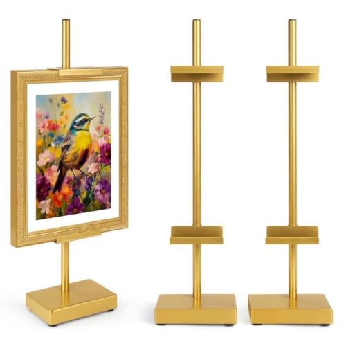 Adjustable Tabletop Easel Stand, Gold 17" H Easels for Display - color: Gold 2Pack