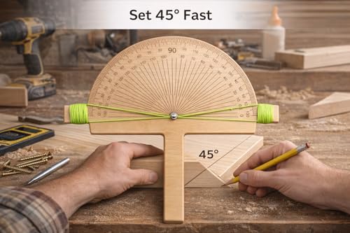 Precision Angle Finder Ruler – Woodworking Protractor Tool 0-180° - color: Precision wood degree tool