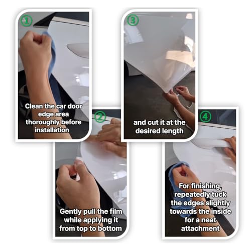 [3M]-5doors(Pro) Customized Car Door Edge Protector Made with 3M PPF - color: Clear Pro 0.5inx36in/5strips