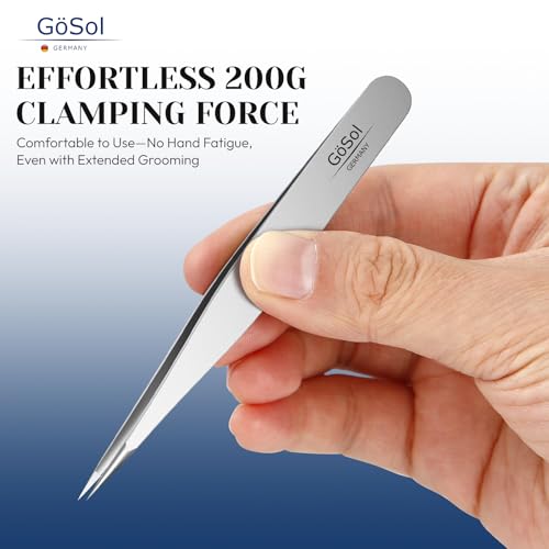 Tweezers - Professional Pointed Tweezers for Women and Men