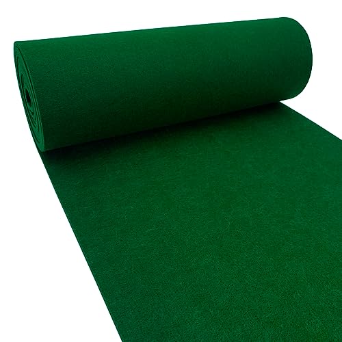 aufodara Felt Fabric 11.8 x 98.4 inch Craft Felt Fabric Roll, Felt 3mm Thick for Felt Table Mats DIY Arts & Crafts Patchwork Sewing Decorations (Green) - color: Green