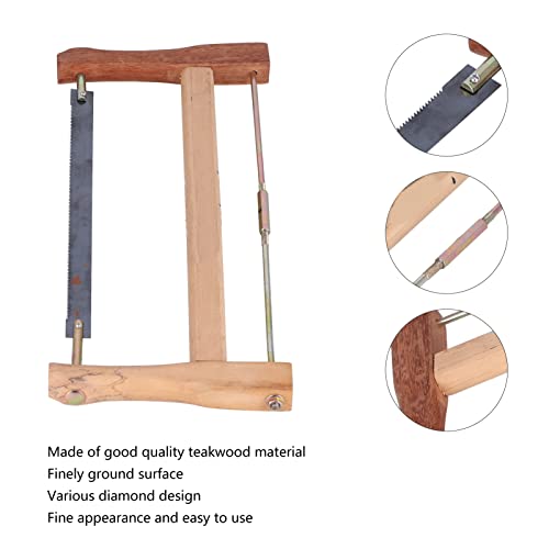 Frame Saw, Teakwood Handsaws, Blade Replacement Carpenter Hand Bow Wood Cutting Tool, Portable Frame Saw for Cutting Wood(400mm) Cut Percussion Tool, Hack Saw Blade - size: 400mm