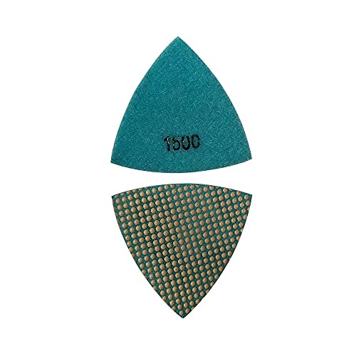 3" Triangular Grinding Pad for Oscillation Multi-Tool, 1500 Diamond Grit - size: 3" Hook & Loop, style: #1500 Grit