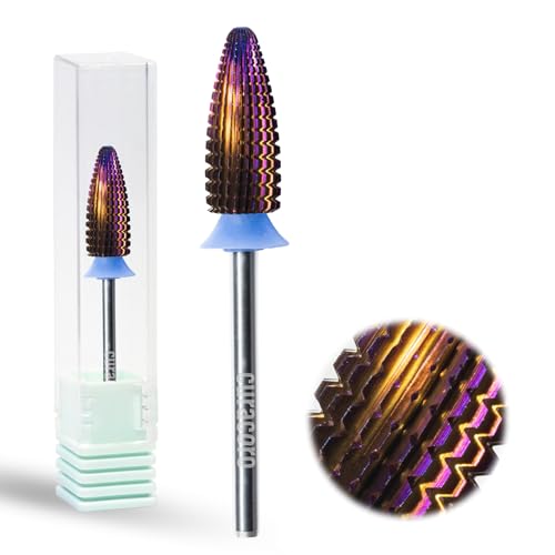 Curacoro Nail Drill Bits 3/32'' Typhoon Bits, 2 Way, Carbide Bit (Medium) - color: Galaxy - Typhoon Bit, size: Medium