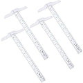 Pangda 4 Pcs 12 Inch T-Square Ruler Plastic for Drafting Drawing