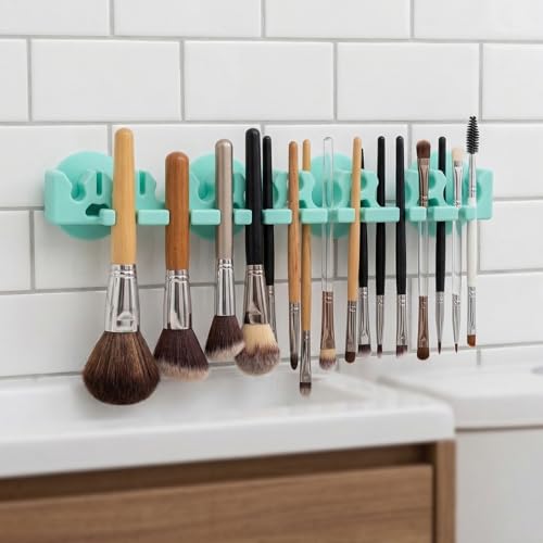 Beavorty Cosmetic Brush Storage Rack 1pc Silicone Makeup Brush Paint Silicone Holder Makeup Storage Organizer Box Drying Shelf Holder Organizer Desk