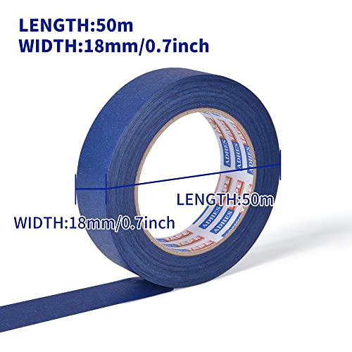 ADHES Blue Painters Tape Masking Tape for Painting - size: 18mm x 50m