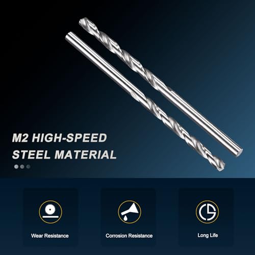 PATIKIL #35 Drill Bit Micro M2 High-Speed Steel 118° for Metal 12 Pack - size: #35 (2.794mm)