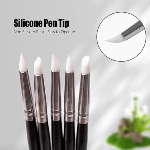 5Pcs/Set Dental Silicone Brush Pens for Resin Shaping and Trimmer (Pack of 2) - size: 1 Count (Pack of 2)