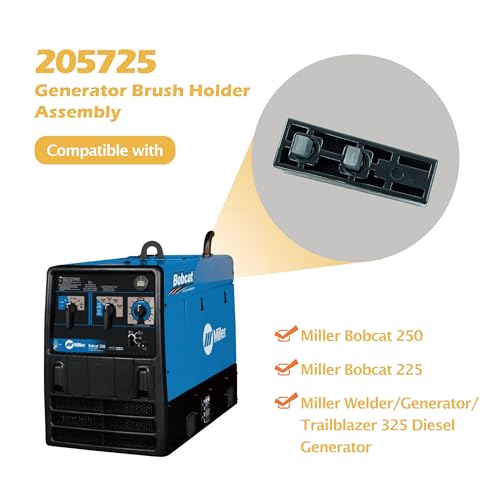 205725 Generator Brush Holder Assembly Compatible with Miller Bobcat 250，Miller Bobcat 225，Miller Welder/Generator/Trailblazer 325 Diesel Generator