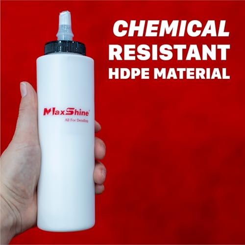 Maxshine 400ml Universal Dispenser Bottle – Self-Cleaning Cap Squeeze Bottle Auto Accessory for Compound, Polish, Wax & Sealant – Chemical-Resistant HDPE, Leak-Proof Easy-Flow Car Detailing