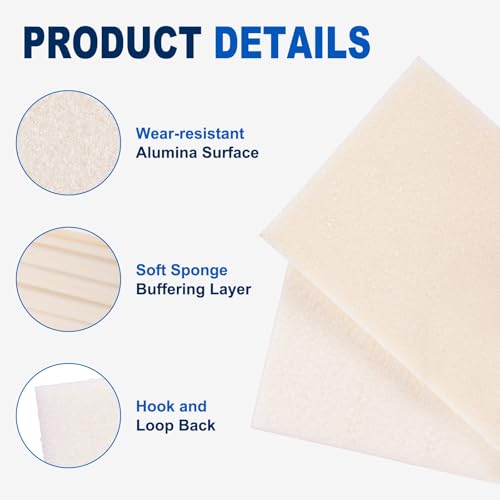 18Pcs 1200-1500Grit Sanding Sponges, 4x2.8In Hook & Loop White - size: 1200-1500 Grit