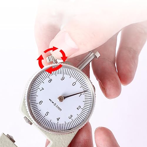 Utoolmart Dial Thickness Gauge, Flat Head Thickness, 0-10mm Tester Dial Measuring Tool for Paper Leather Cloth Paper, Film, Wire 1 Pcs - size: C-02 0-10mm