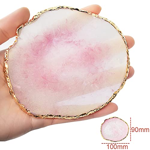 Resin Nail Art Palette, Nail Painting Mixed Color Palette, White+Pink - color: 2 Pack (W+p)