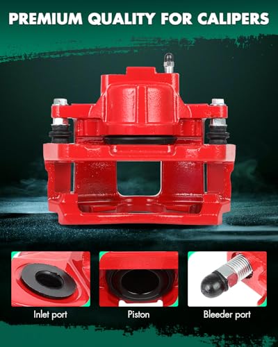 SCITOO 18B5045 Front Left/Right Disc Brake Caliper With Bracket Red - size: Front[18B5045]Red