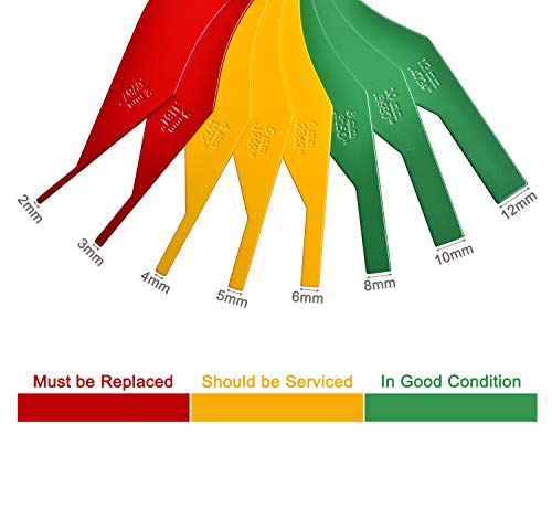 Brake Lining Thickness Gauge, 8-Piece