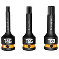 Crosstar T45 T55 T60 Impact Torx Bit Sockets,Long Star Sockets,1/2" Drive - size: T45T55T60 (Long)