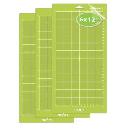 ReArt Standard Mat Adhesive Cutting Mat 6 x 12 Inch For Expression Machine - 3 Pack