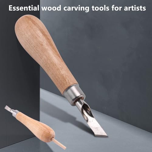 Peenbbop Rubber Stamp Carving Tools Set with 5 Blades & Wood Handle